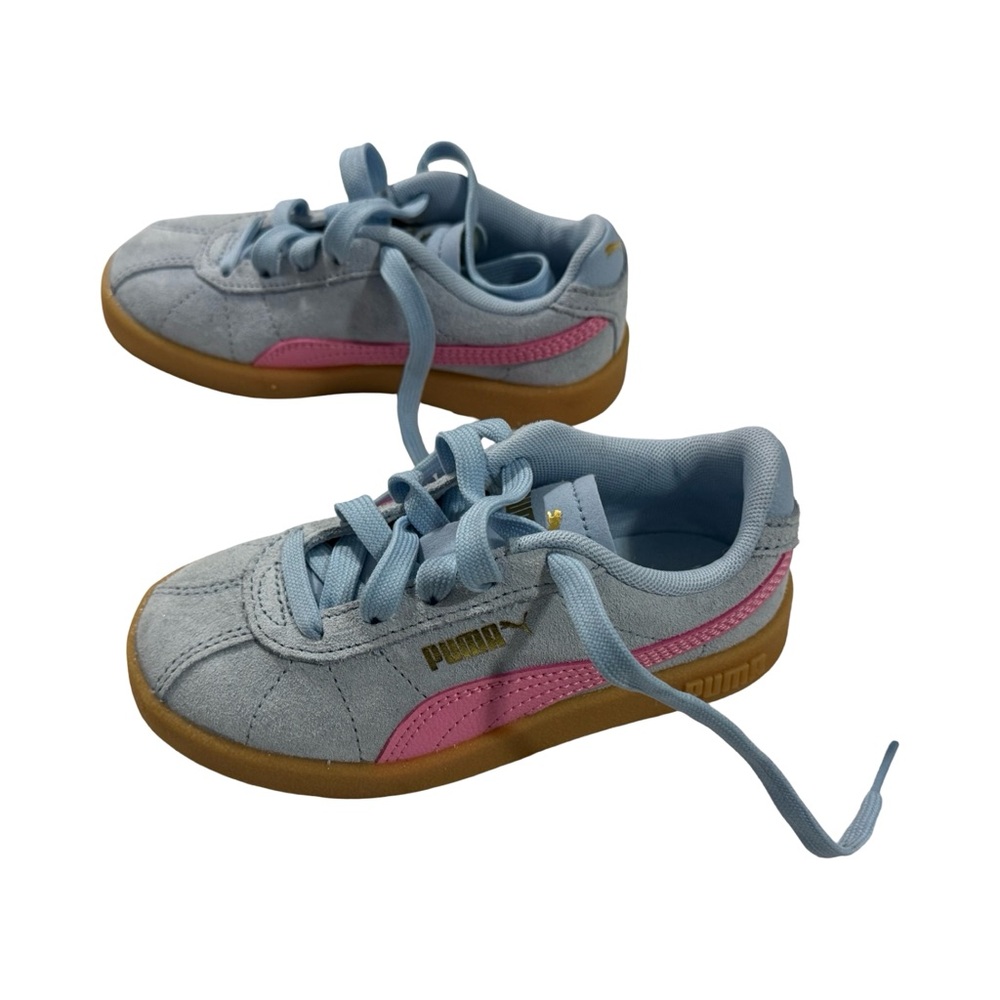 Puma Light Blue and Pink Kids Sneakers Size 11